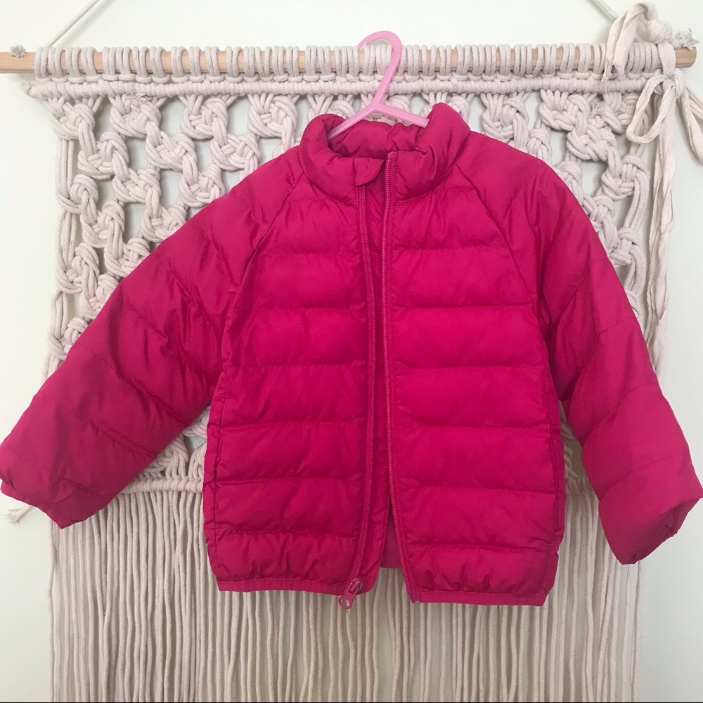Fuchsia Hot Pink Toddler Girl Puffer Light Jacket Size 2T